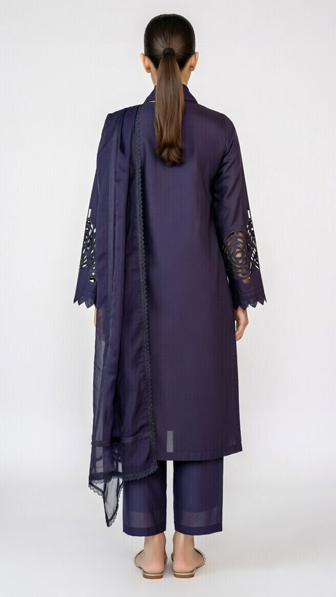 3-Piece Handmade Cutwork Design suit