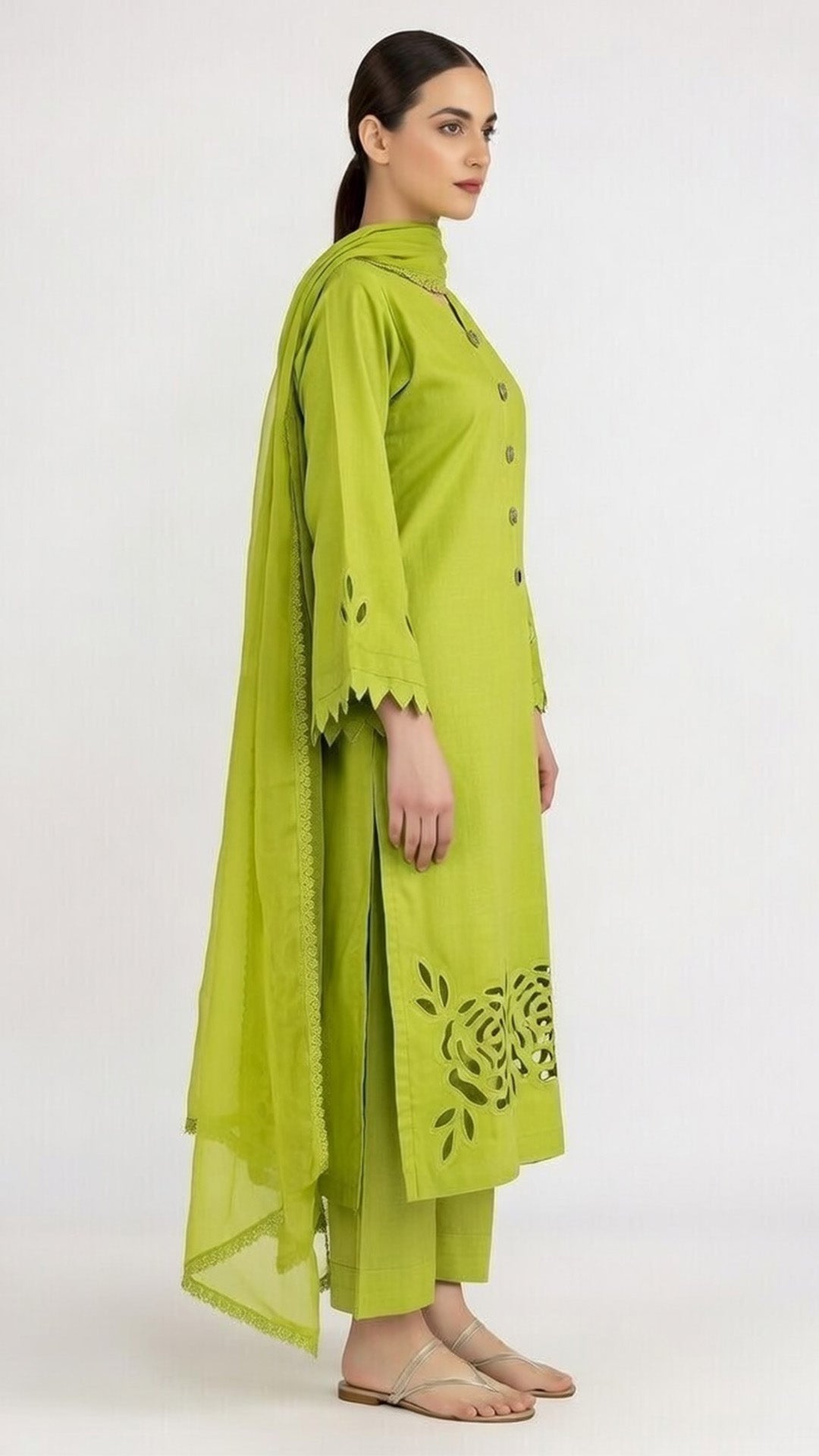 3-Piece Handmade Cutwork Design suit