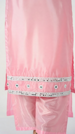 3-Piece Silk Suit with Embroidered Neckline