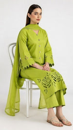 3-Piece Handmade Cutwork Design suit
