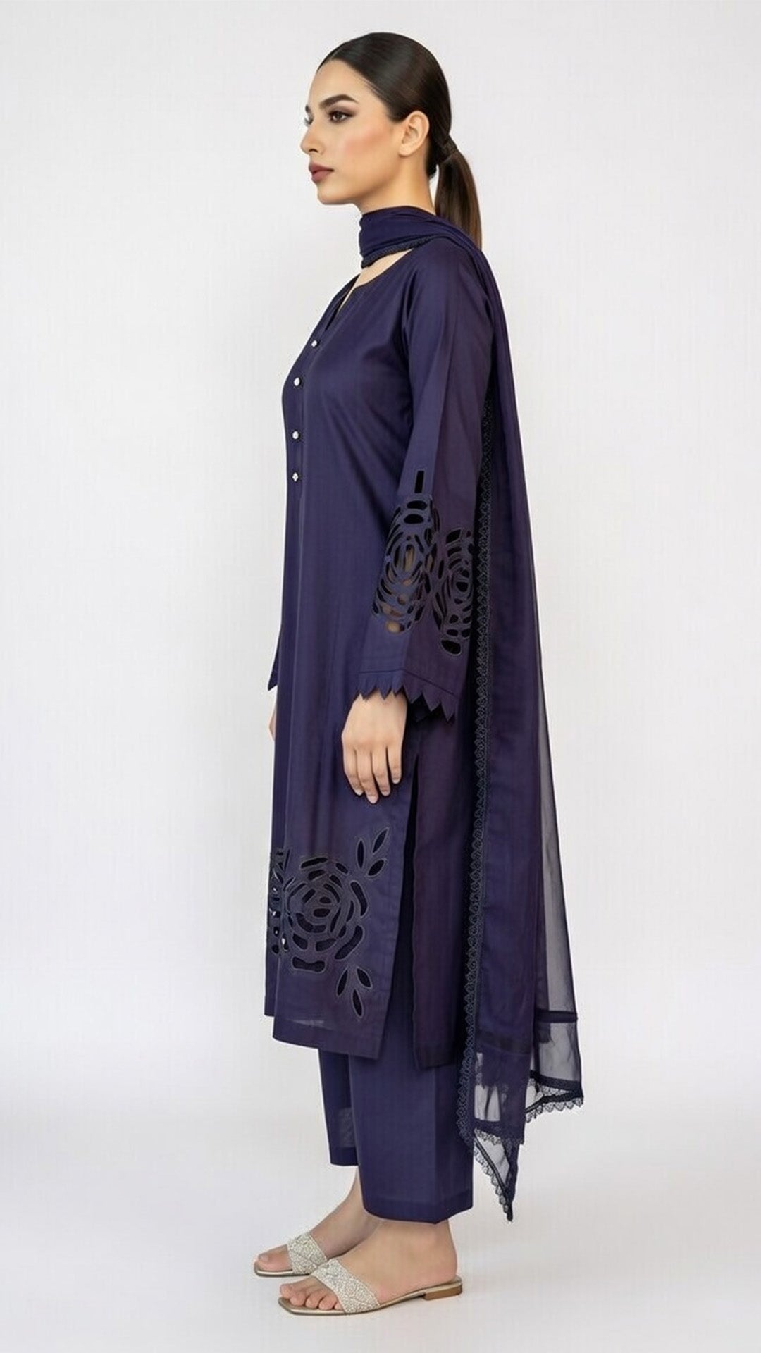 3-Piece Handmade Cutwork Design suit