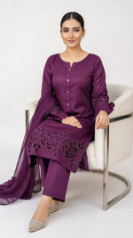 3-Piece Handmade Cutwork Design suit