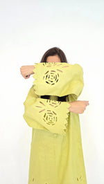 2-Piece Khaddar Suit with Button Neckline & Handmade Cutwork Daman